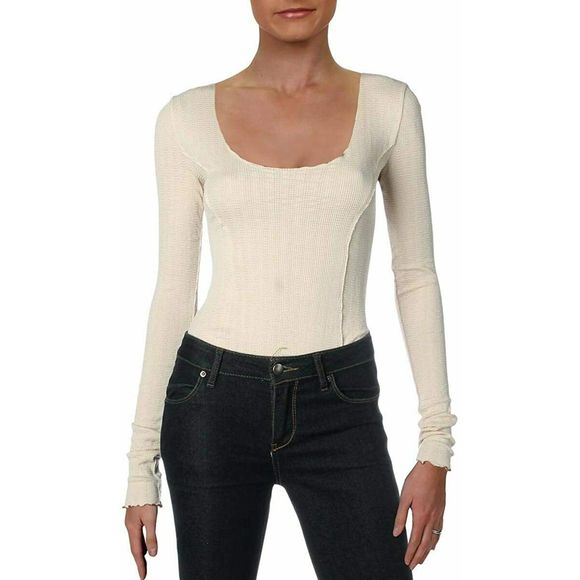 Free People Tops - 4/$25 Free People Nikita Ruffled Bodysuit Medium